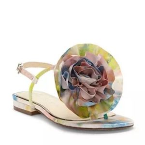 Kirah Flower Flat Sandals - Jessica Simpson sz11